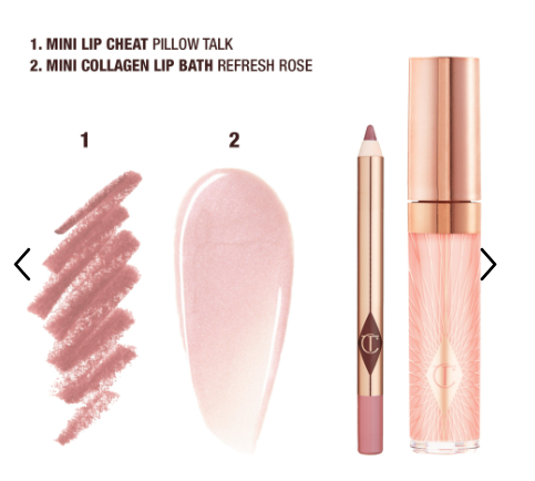 Mini Glossy Pink Lip Gloss + Lip Liner Set